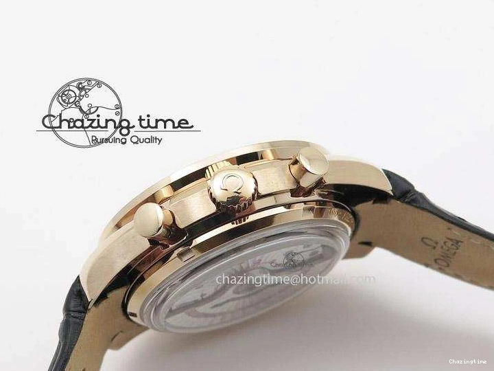 0426 Speedmaster ’57 RG Chrono AXF Best Edition On Black Leather Strap A Colorful 8284